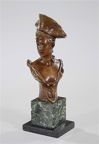 Bronze Bust of a Woman by Van der Straeten
