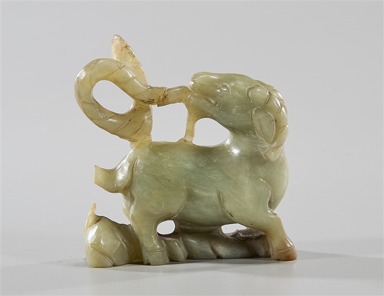 Chinese Carved Jade Goat
