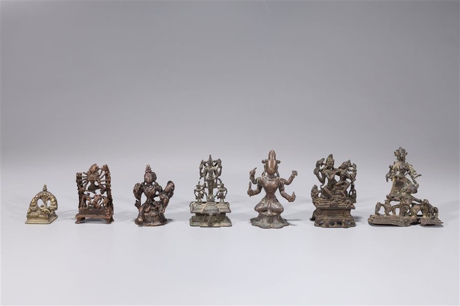 Group of Seven Antique Indian Figures