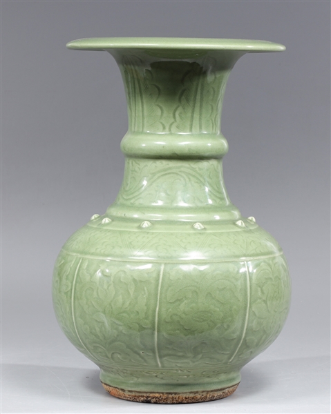 Large Chinese Green Glaze Ceramic Vase