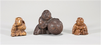 Three Old & Antique Figural Netsuke
