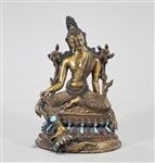 Nepalese Gilt Copper Seated Figure