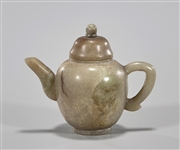 19th Century Chinese Carved Jade Covered Teapot