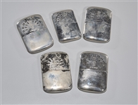 Group of Five Japanese Pocket Hand Warmers