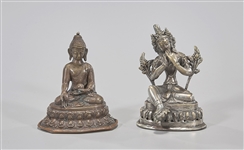 Two Southeast Asian Bronze Seated Deities