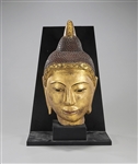 Molded Painted Southeast Asian Buddhas Head