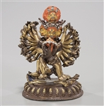 Tibetan Parcel-Gilt Copper Deity
