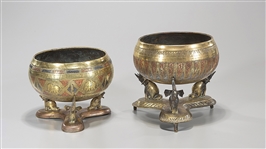 Two Sri Lankan Brass Bowls