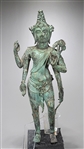 Southeast Asian Bronze Four-Armed Deity