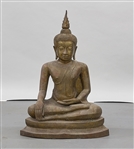 Large Southeast Asian Bronze Seated Buddha