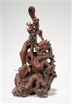 Chinese Carved Wood Dragon Group