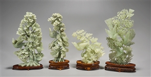 Group of Four Chinese Bowenite or Serpentine Carvings
