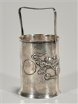 Japanese Silver Sleeve With Handle and Dragon