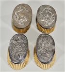 Group of Four Japanese Silver Brushes