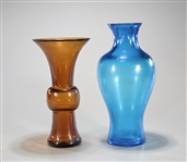 Two Beijing Glass Vases