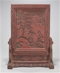 Chinese Cinnabar Lacquer-Like Tablescreen