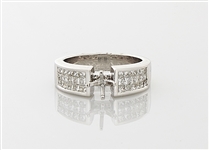 18K White Gold & Diamond Ring Mounting