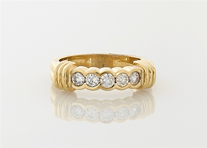 14K Yellow Gold & Diamond Ring