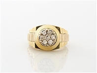 14K Yellow Gold & Diamond Ring