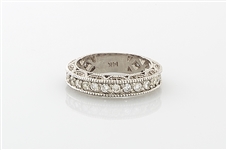 14K White Gold & Diamond Ring