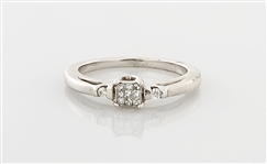 14K White Gold Diamond Ring