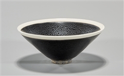 Chinese Song-Style Ceramic Oil Spot Glazed Bowl