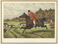 Two Antique Colored Equestrian Prints