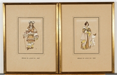 Set of Twelve Court Fashion Prints