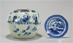 Two Chinese Antique Blue and White Porcelains