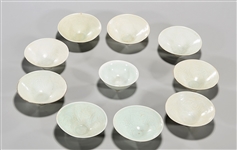 Group of Ten Qingbai Glazed Porcelain Bowls