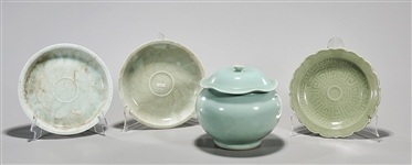 Four Chinese Glazed Porcelains