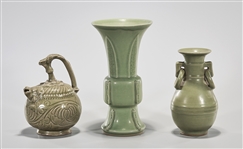 Group of Three Chinese Glazed Vessels