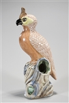 Chinese Enameled Porcelain Parrot