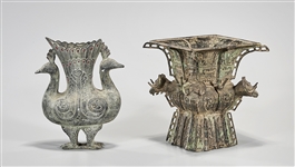 Two Asian Bronze Vessels