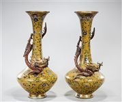 Two Chinese Cloisonne Vases 