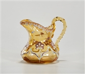 Galle Enameled Glass Pitcher