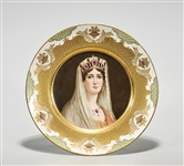 Royal Vienna Painted Portrait Plate
