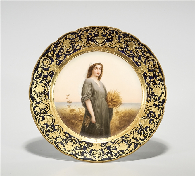 Dresden Royal Vienna-Style Portrait Plate