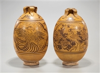 Two Chinese Painted Pottery Jugs