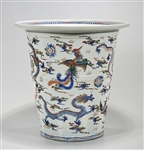 Chinese Wucai Porcelain Jardiniere