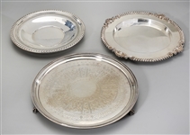 Group of Three Silver Plate Trays