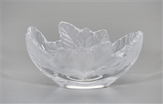 Lalique Glass Leaf Dish