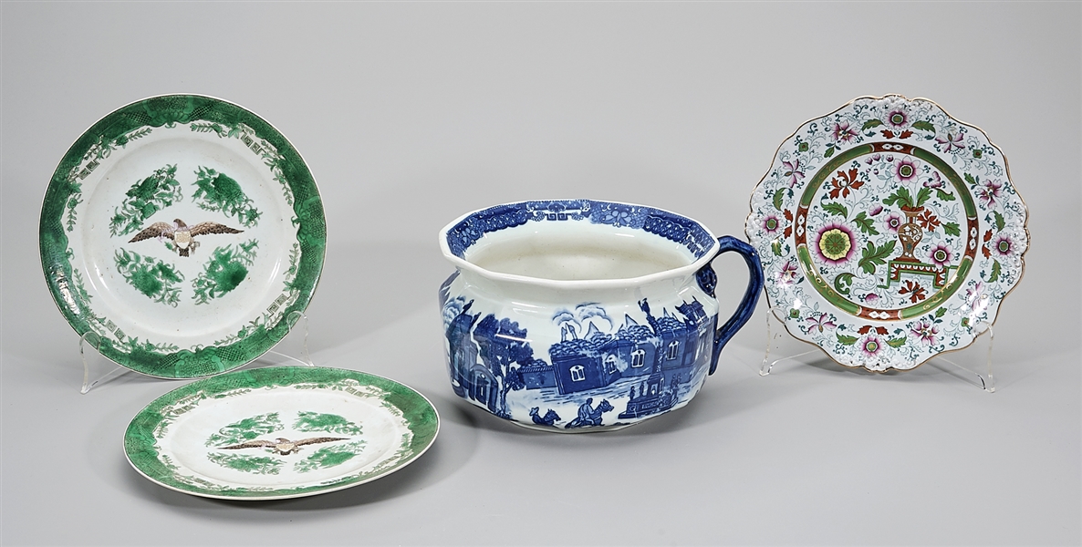 Group of Four Chinese and European Porcelains