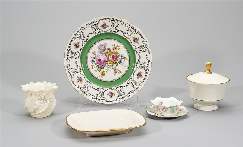 Group of Six Various European and American Porcelains