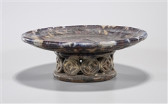 Chinese Glazed Ceramic Stem Dish