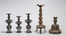 Group of Five Chinese Candlesticks