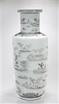 Tall Chinese Ink Color Porcelain Vase