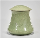 Chinese Green Glazed Porcelain covered Jar