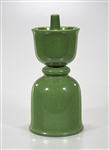 Chinese Green Glazed Porcelain Candlestick