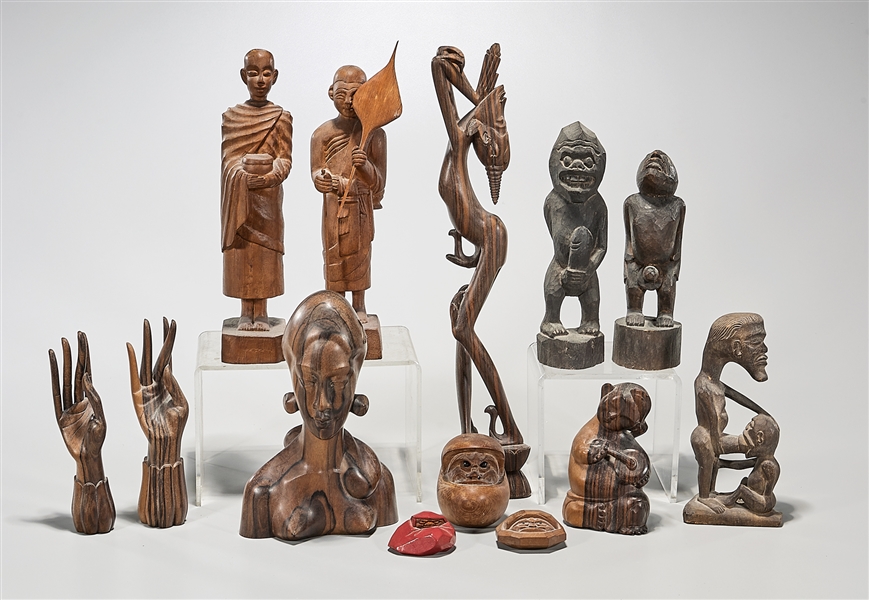 Group of Various Wood Figural Carvings